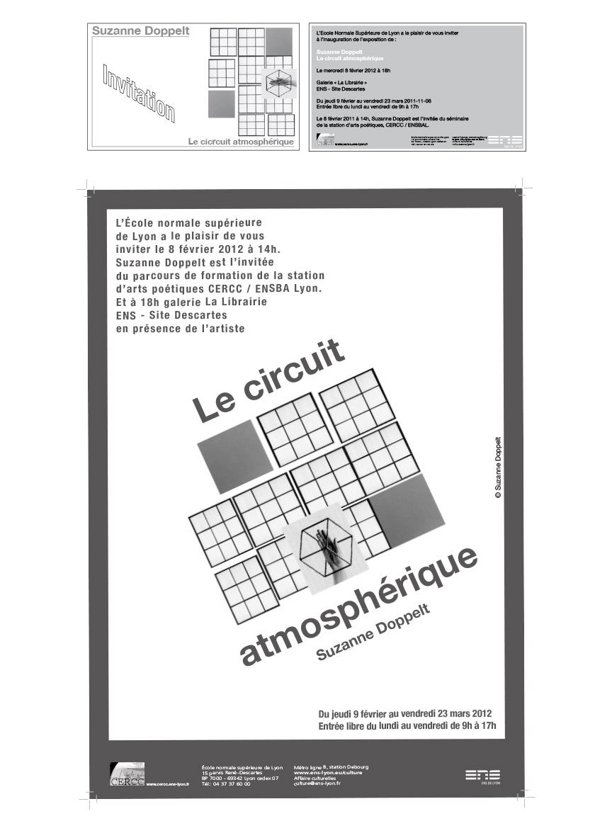 Affiche et carton d'invitation.